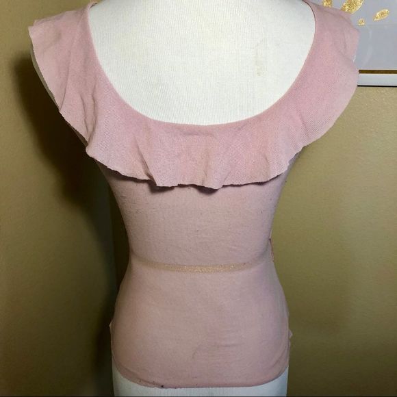 ☀️🛍 4/$20 BIG HEAVEN Pink Ruffled Sleeveless Wrap Top - Picture 9 of 10